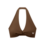 Women's Pleated Halter Sports Bra