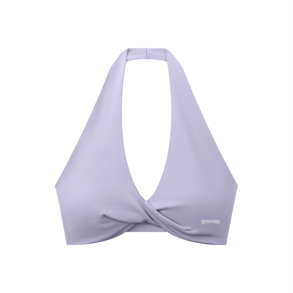 Women's Pleated Halter Sports Bra