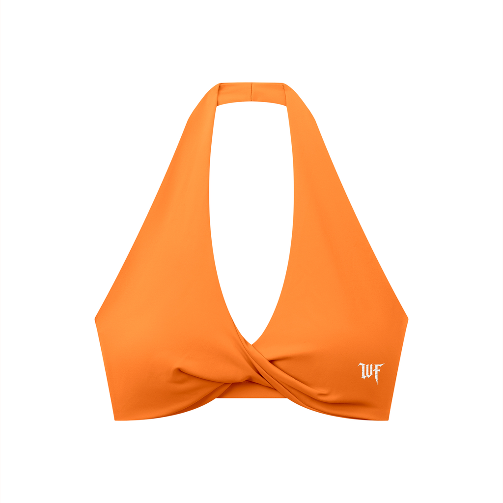 Women's Pleated Halter Sports Bra