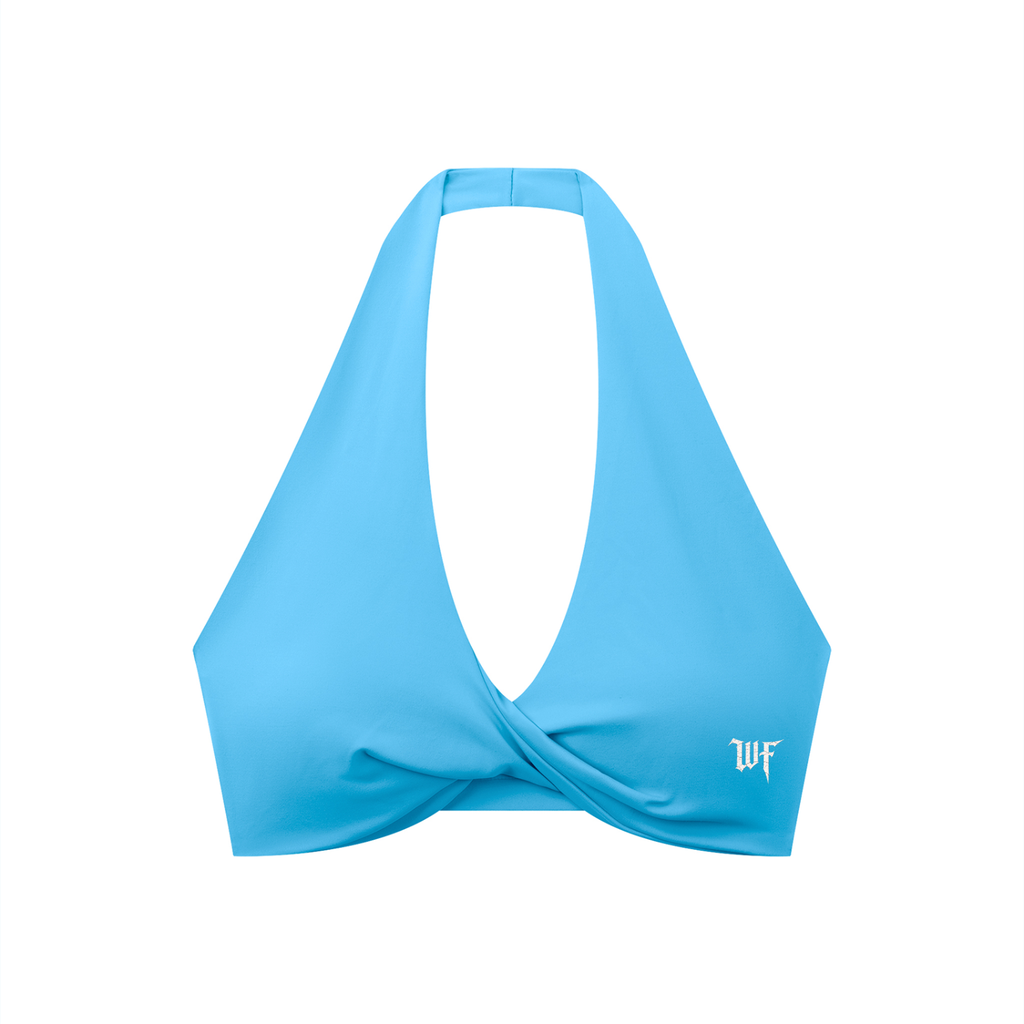 Women's Pleated Halter Sports Bra