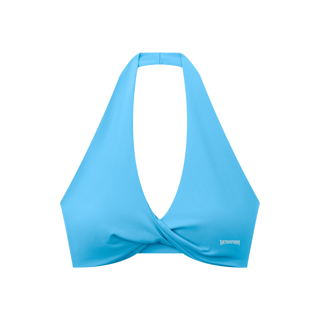 Women's Pleated Halter Sports Bra